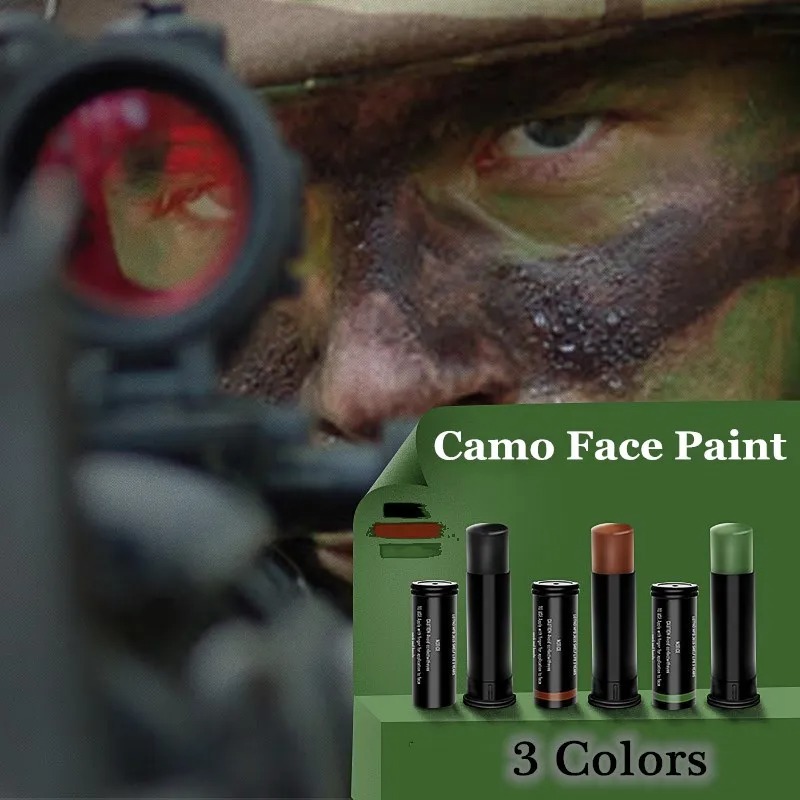 Camo Face Paint - 3 Màu Ngoài Trời Quân Sự