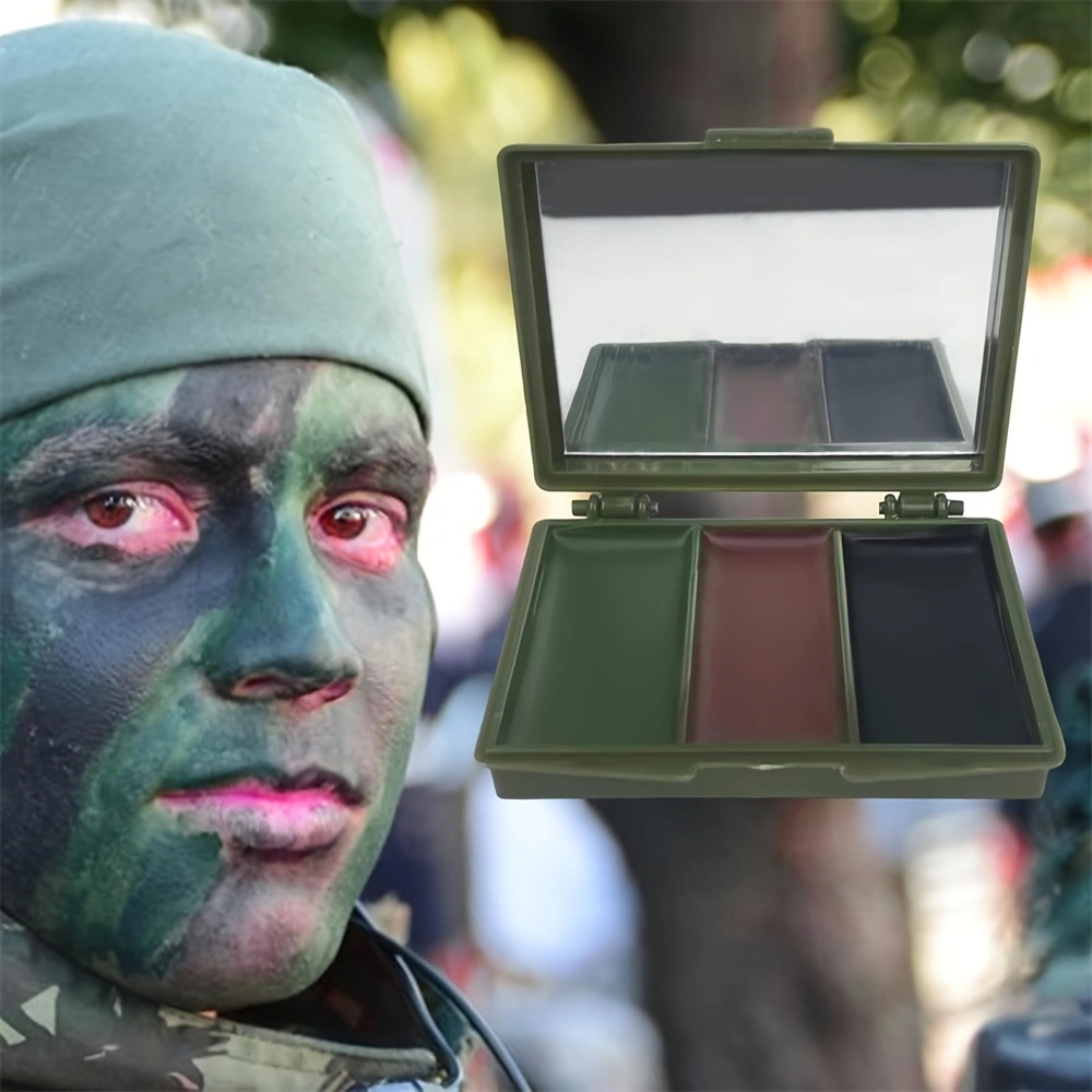 Three-Color Camouflage Face Pa - đánh giá và giá Camo Face Paint
