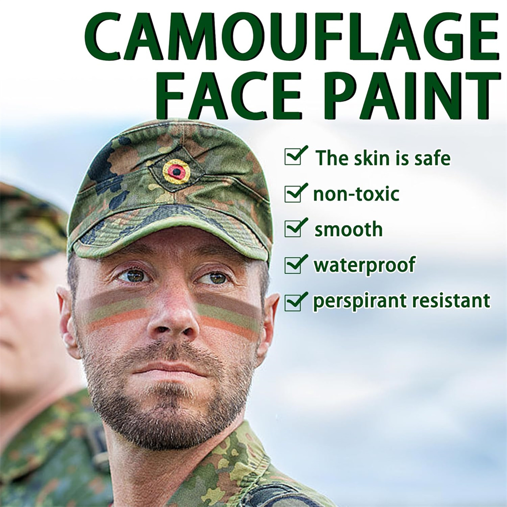 6Pcs Camo Face Paint 3 Color C - đánh giá và giá Camo Face Paint