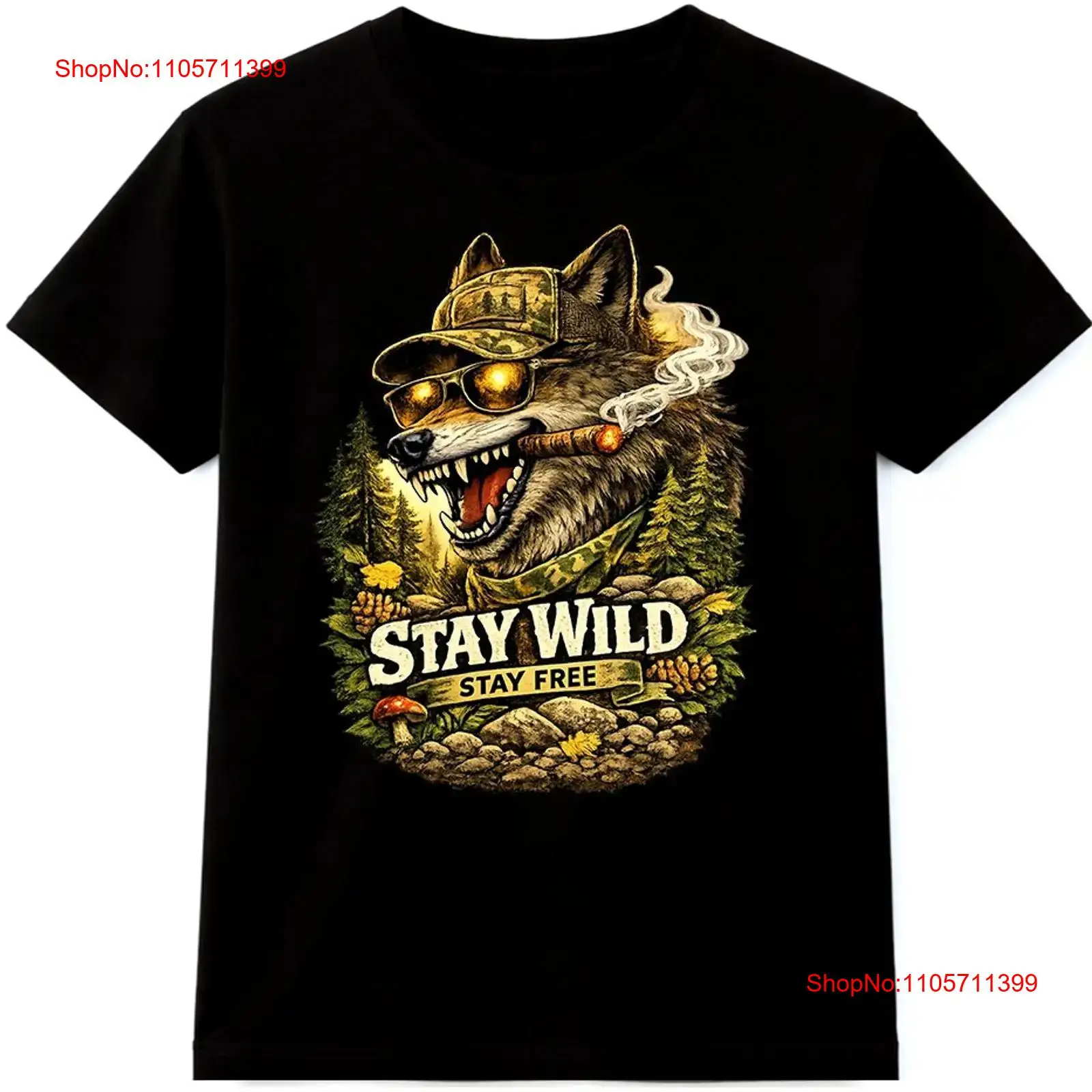 Wolf T Shirt Stay Wild Free Ou - đánh giá và giá Wildman Hunting & Outdoor Robertson